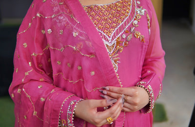 Gulnar – Rose Quartz Pink Maxi (3-Piece Set)