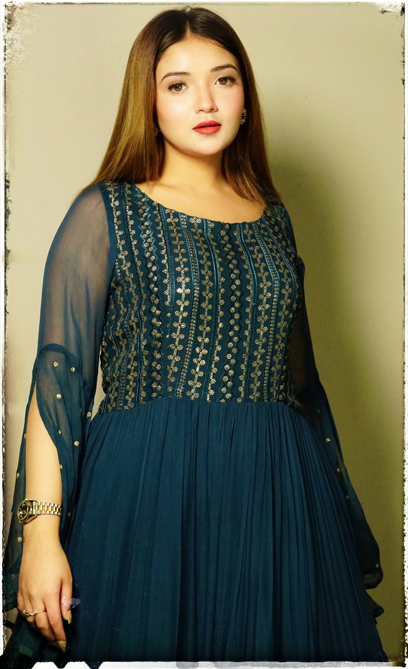 Sea green maxi