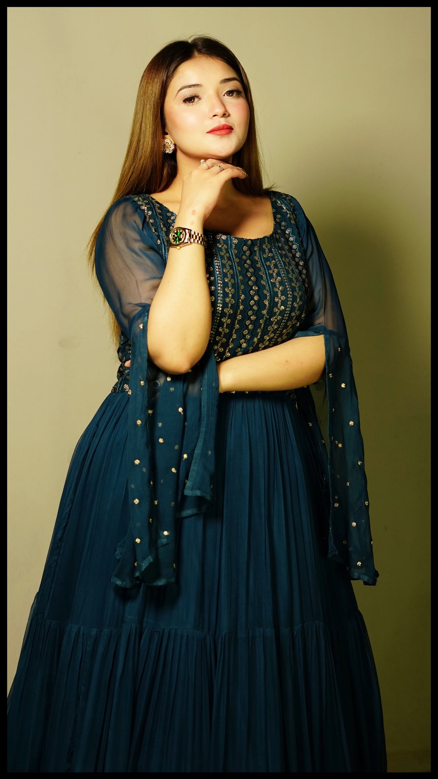 Sea green maxi
