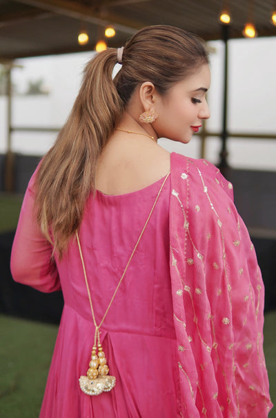 Gulnar – Rose Quartz Pink Maxi (3-Piece Set)